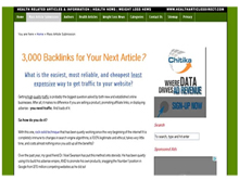 Site offering backlinks to the articles